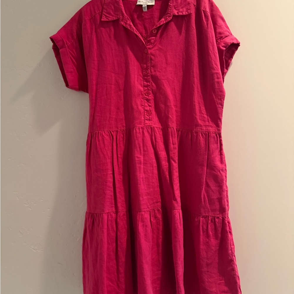 Michael Stars Fuchsia Button-Up Shirt